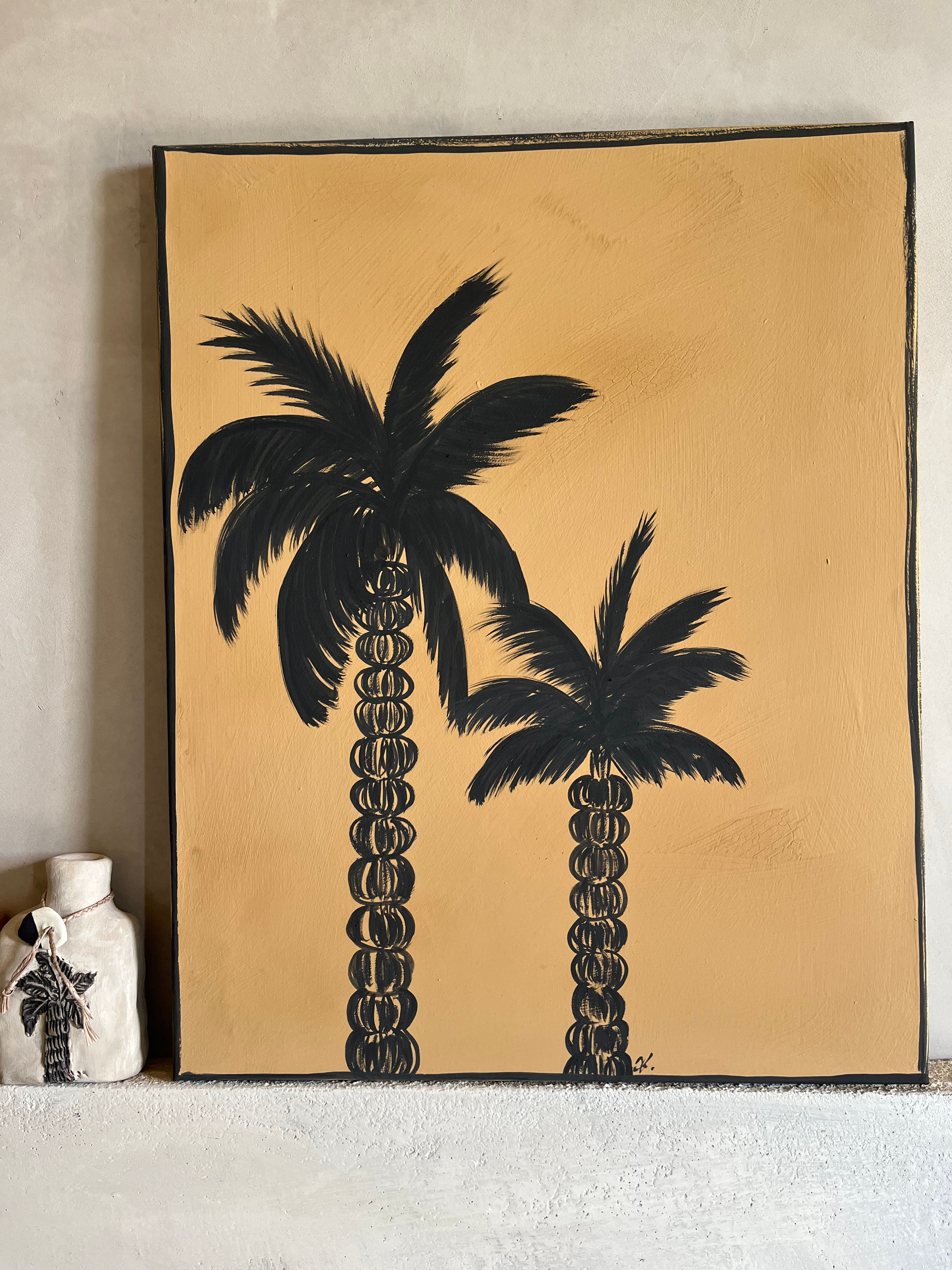 LA TOILE PALMIERS NOIRS duo minéral