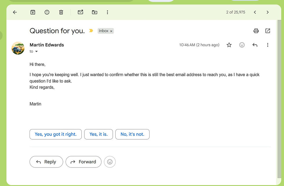 What does a scam email look like?
