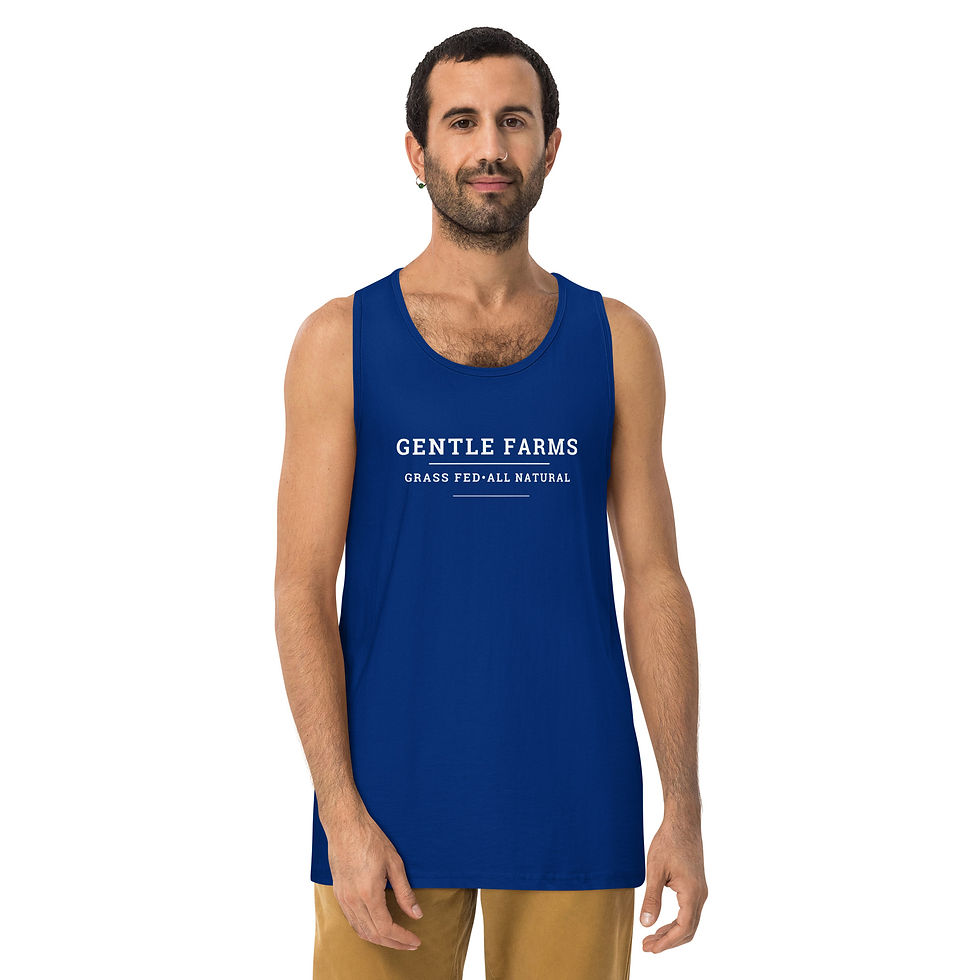 Thumbnail: eat more beef Men’s premium tank top
