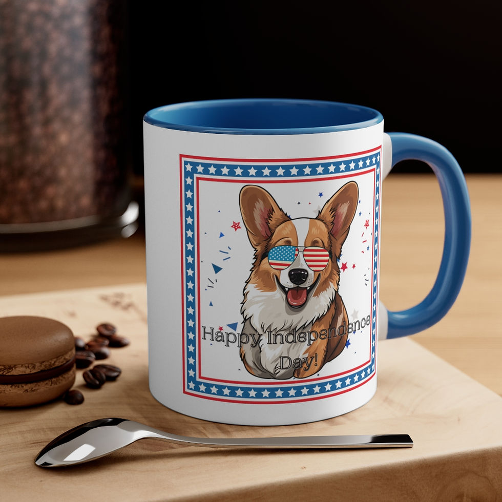 Thumbnail: Corgi Independence Day Coffee Mug, 11oz! 4th Of July Summer Sippin'
