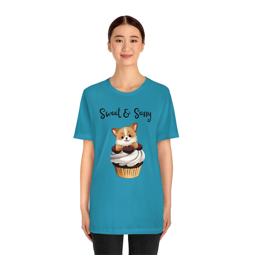 Thumbnail: Sweet & Sassy Corgis Unisex Short Sleeve Tee! Bakery Cake Pembroke Welsh Corgi 