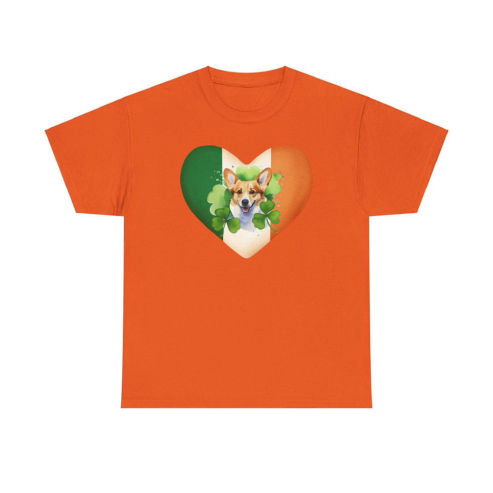 Thumbnail: Irish Flag St. Patrick's Day Corgi Unisex Cotton Tee! Breeder T-Shirt