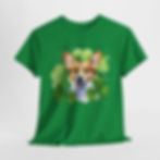 Thumbnail: St. Patrick's Day Shamrock Corgi Unisex Cotton Tee! Breeder T-Shirt