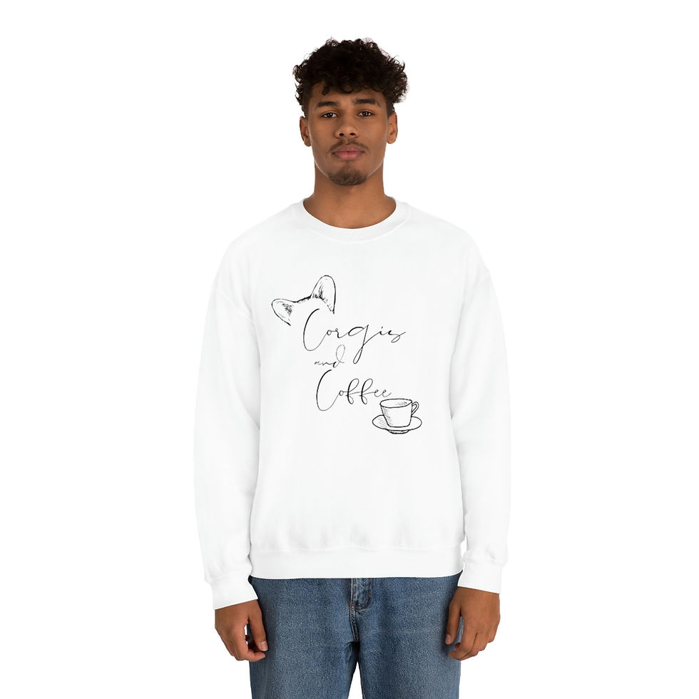 Thumbnail: Corgis and Coffee Unisex Heavy Blend Crewneck Sweatshirt! 
