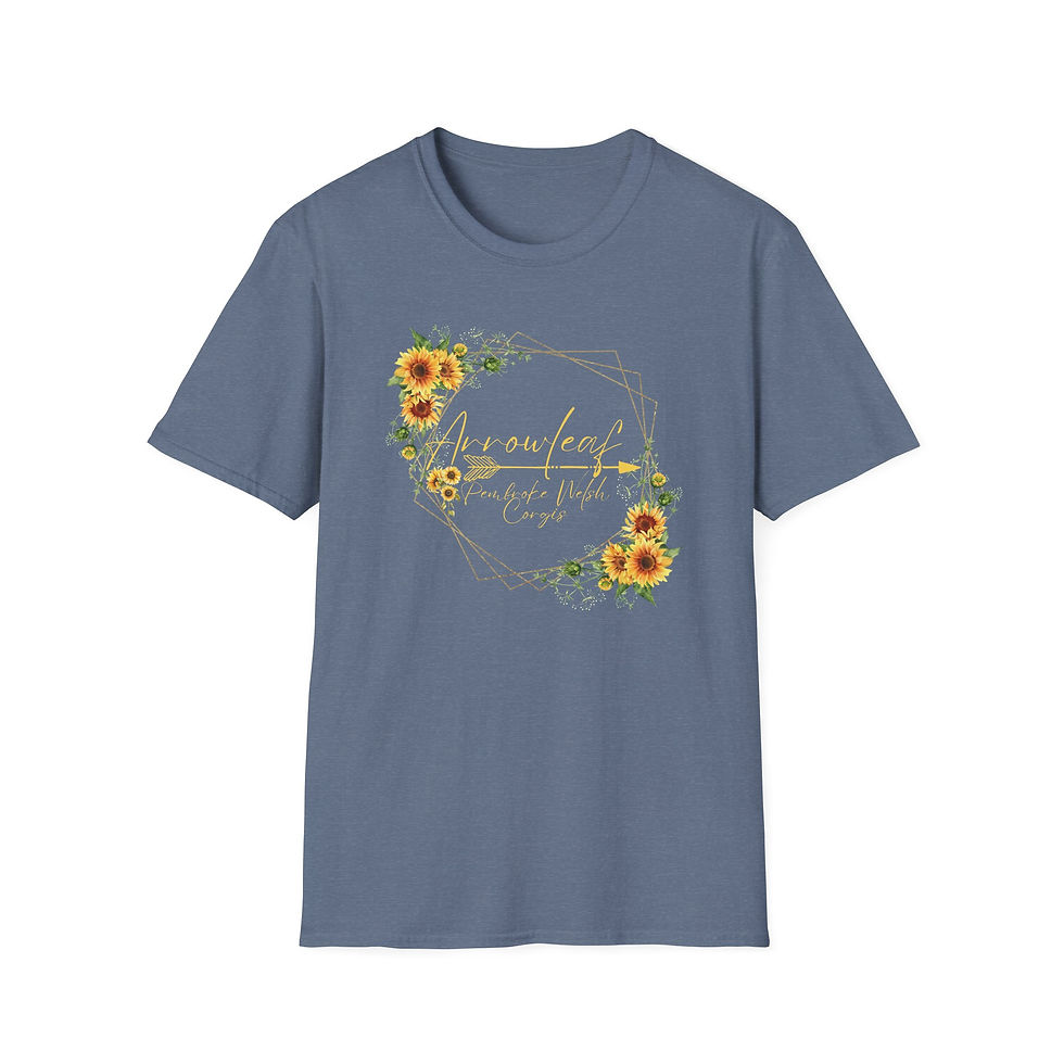 Thumbnail: Arrowleaf Pembroke Welsh Corgi Logo Unisex T-shirt, Soft Style Comfort Fit