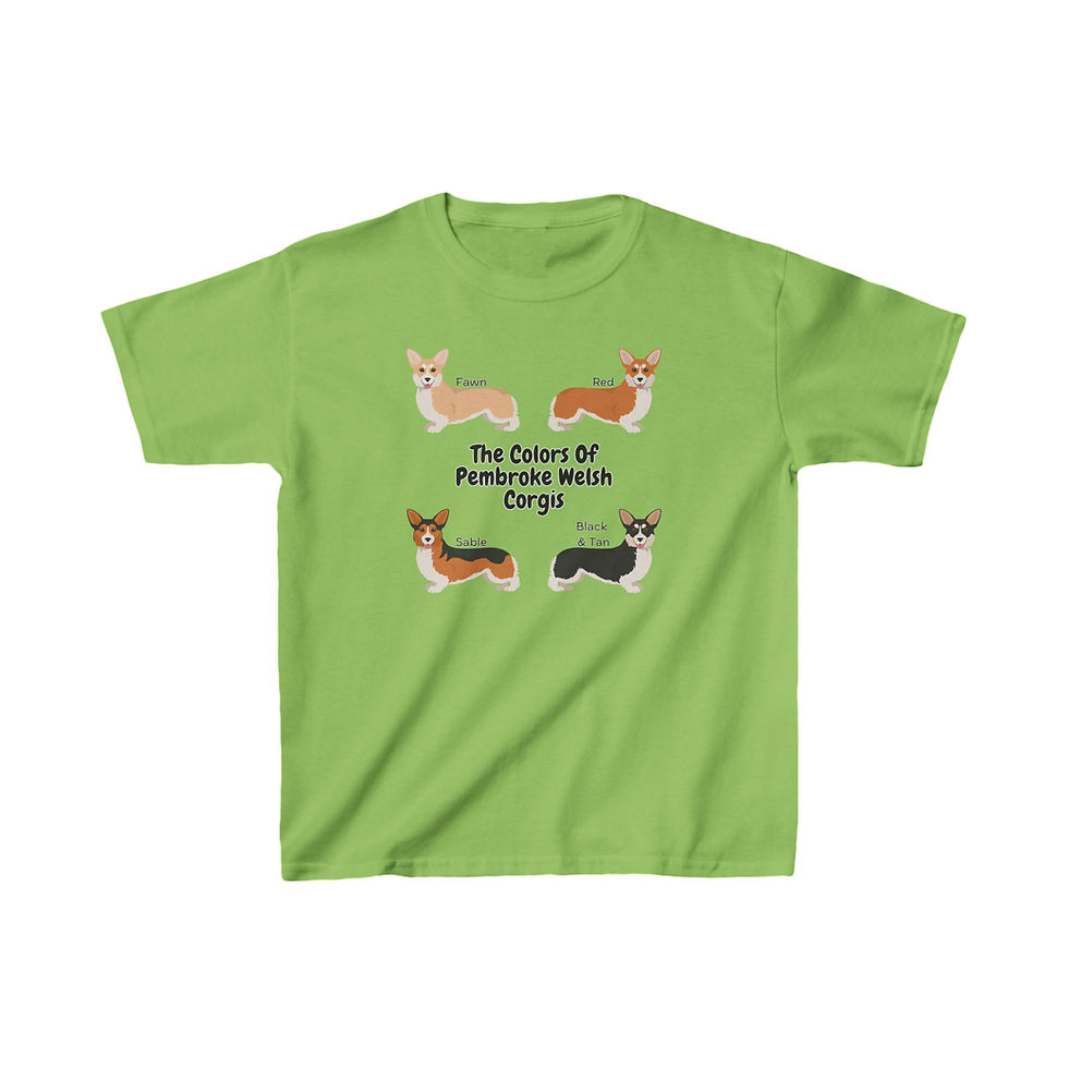Thumbnail: Colors of Pembroke Welsh Corgis Kids Unisex Heavy Cotton™ Tee