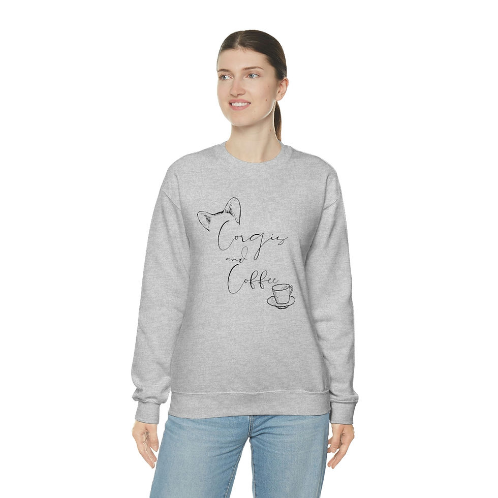 Thumbnail: Corgis and Coffee Unisex Heavy Blend Crewneck Sweatshirt! 