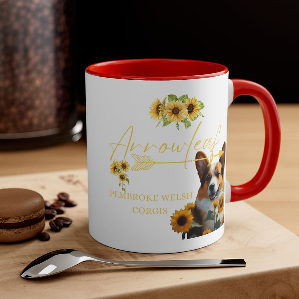 Thumbnail: Arrowleaf Pembroke Welsh Corgis Coffee Mug, 11oz! Breeder Logo