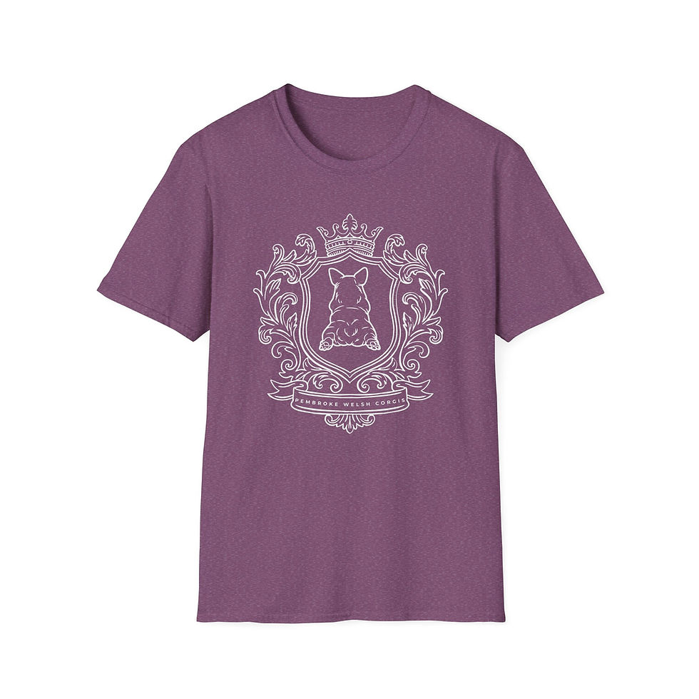 Thumbnail: Pembroke Welsh Corgi Crest Unisex T-shirt, Soft Style Comfort Fit
