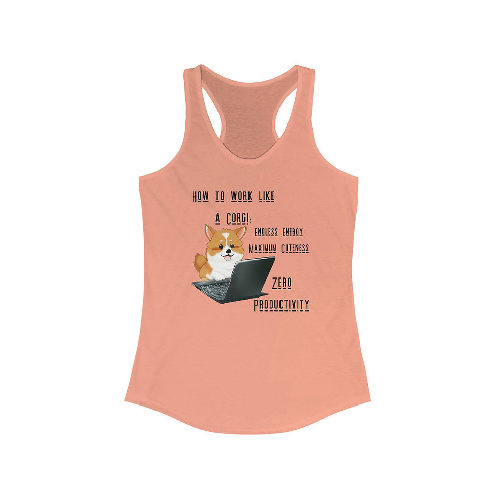 Thumbnail: How to Work Like a Corgi Women's Ideal Racerback Tank Top! 