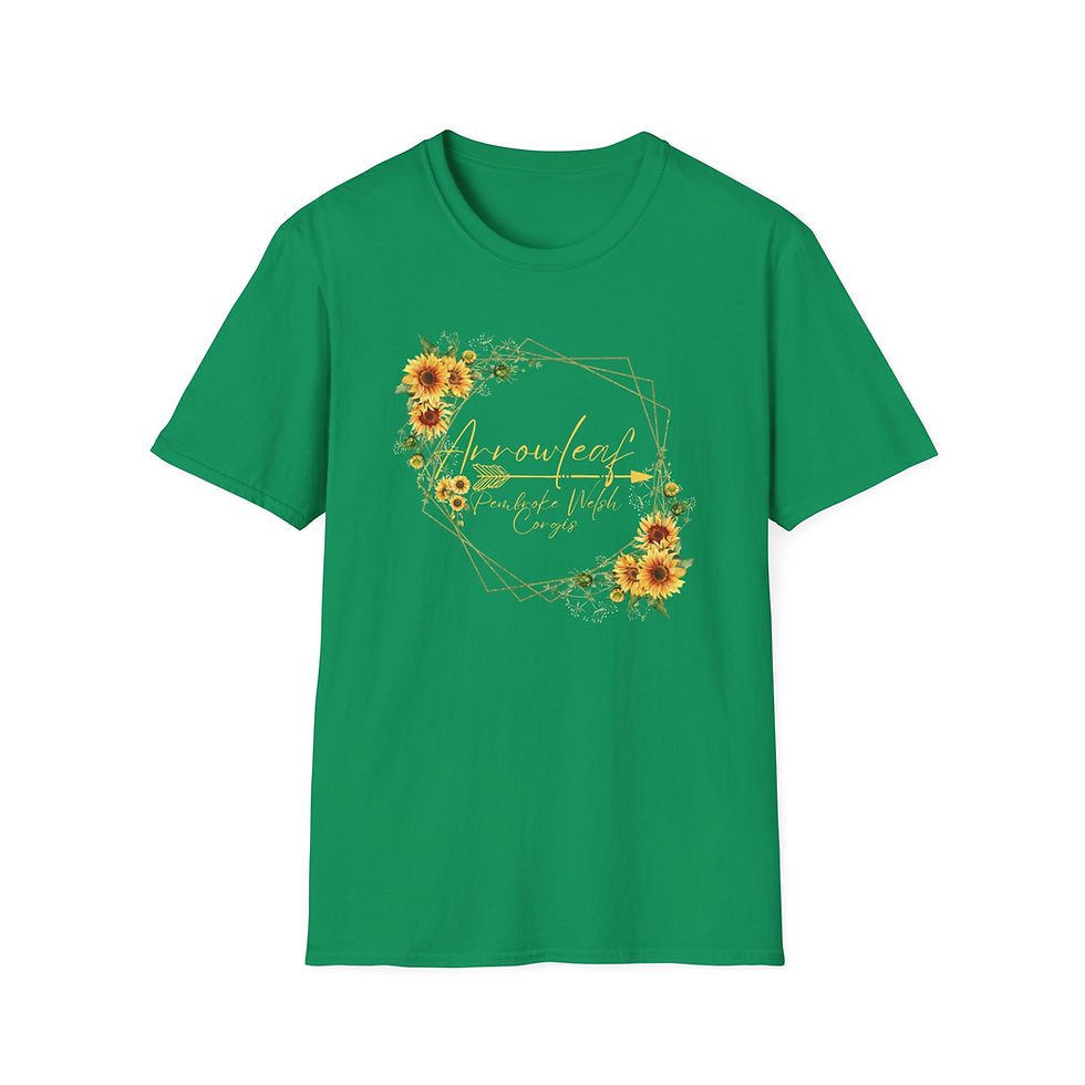 Thumbnail: Arrowleaf Pembroke Welsh Corgi Logo Unisex T-shirt, Soft Style Comfort Fit