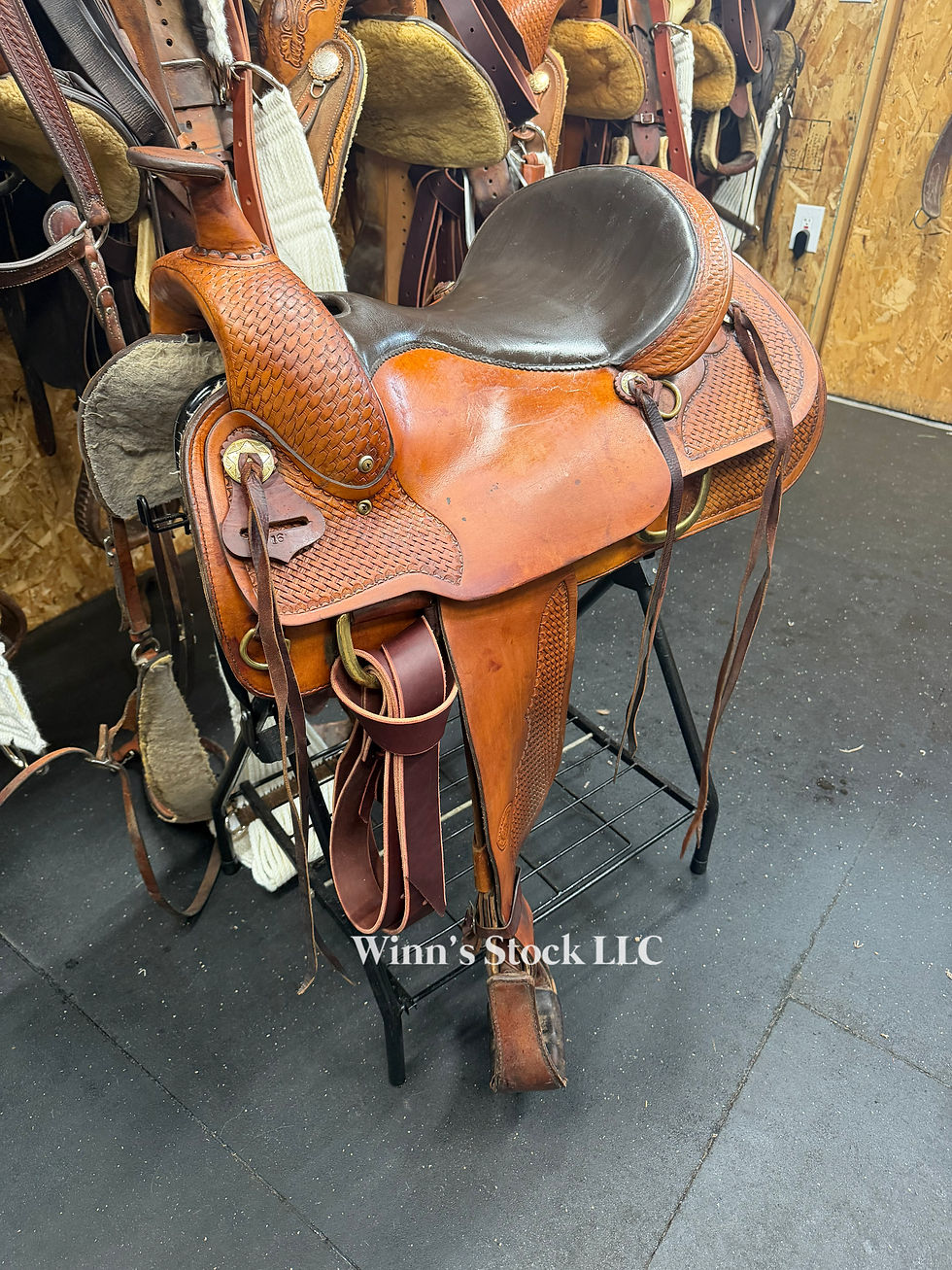 Thumbnail: 16" Hereford/Tex Tan - Roping Saddle 