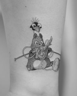 Boh aus Shihiros Reise als Maus die Strickt. Anime Tattoo