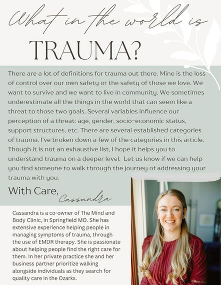 What in the World is Trauma?