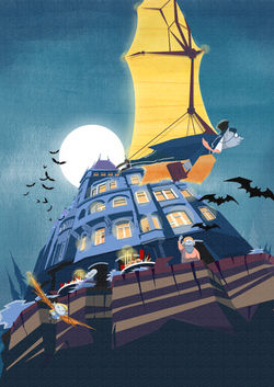 ハロウィン：出勤するドラキュラ伯爵