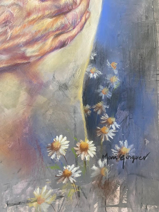 Flores en tiza pastel