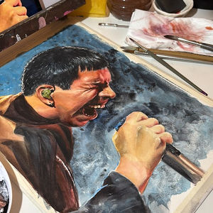 Pintando a Milo J