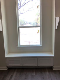  Spacious walk-in closet with custom shelving and organization in modern farmhouse.
