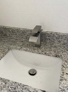 Bathroom sink with granite countertop