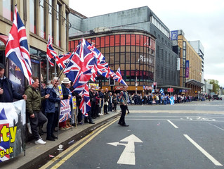 Our Union Flags Greet Nationalist Marchers!