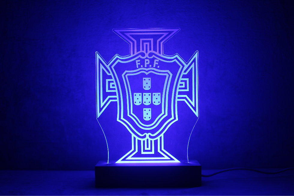 Miniature : Lampe LED Equipe du Portugal personnalisée - Cadeau supporter Seleção et fan de football portugais