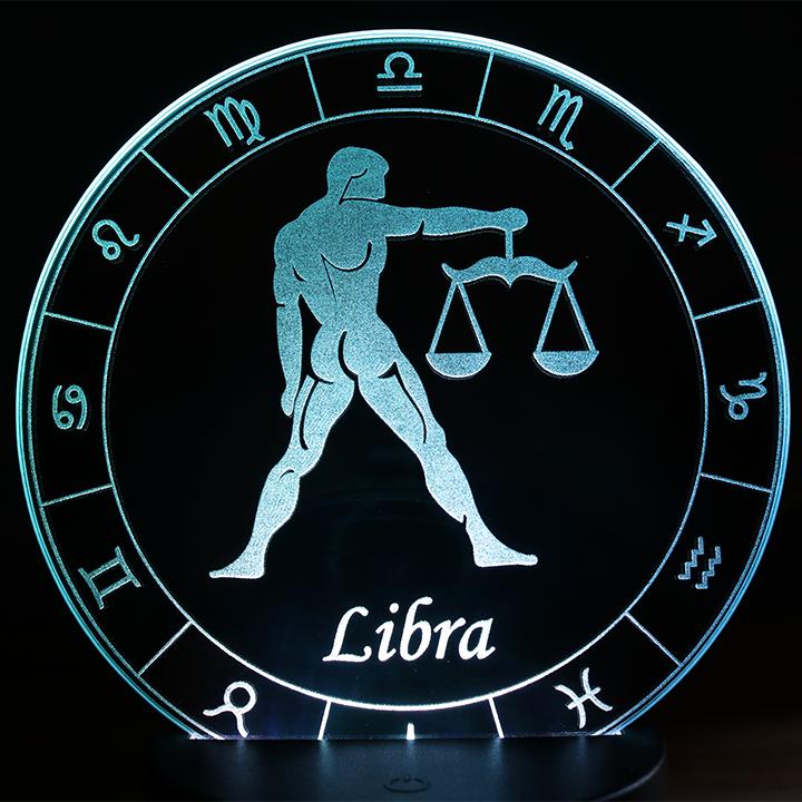 Miniature : Lampe LED signe Astrologique Balance Miroir