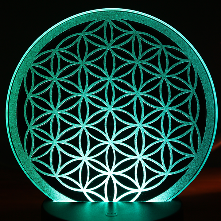 Miniature : Lampe LED Miroir Fleur de vie