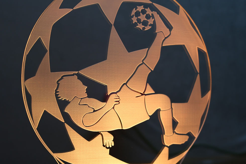 Miniature : lampe Football personnalisé avec le prénom - lampe de chevet football personnalisée