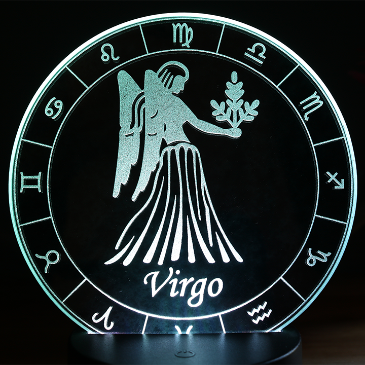 Miniature : Lampe LED signe Astrologique Vierge Miroir