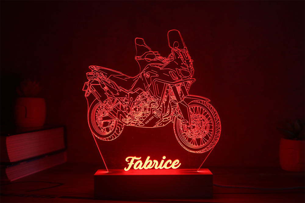 Lampe led moto Honda Africa Twin CRF 1000 | idée cadeau unique et personnalisé | cadeau fan moto honda