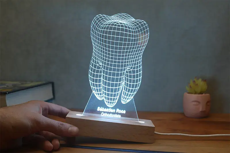 Lampe Led Dentiste personnalisée | cadeau dentiste | décoration bureau dentiste