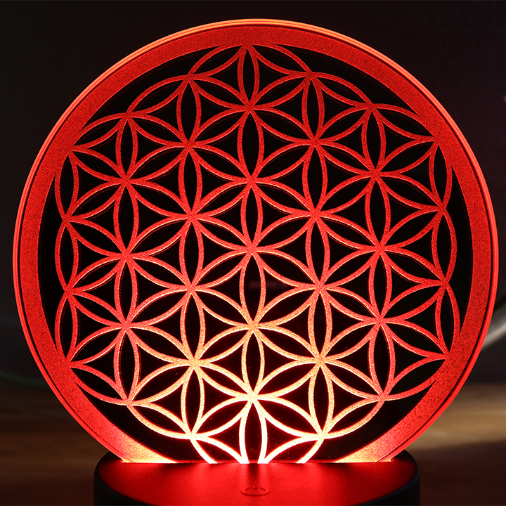 Miniature : Lampe LED Miroir Fleur de vie