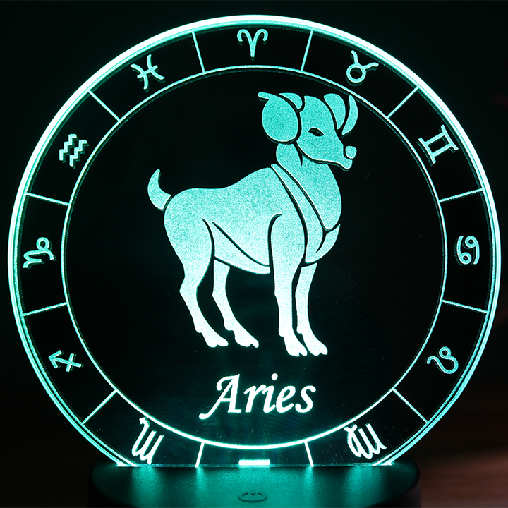 Miniature : lampe led signe astrologique bélier miroir