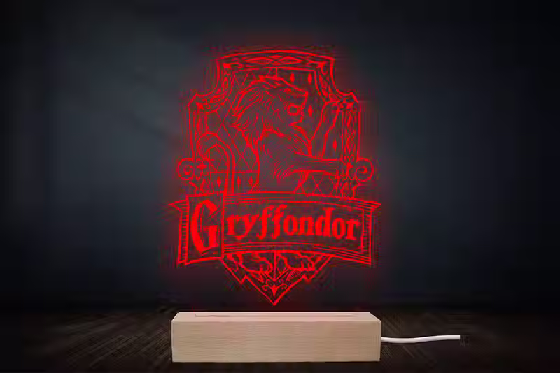Lampe veilleuse Harry Potter Gryffondor | cadeau fan harry potter