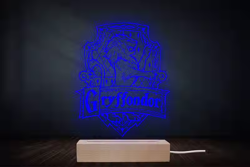 Lampe veilleuse Harry Potter Gryffondor | cadeau fan harry potter