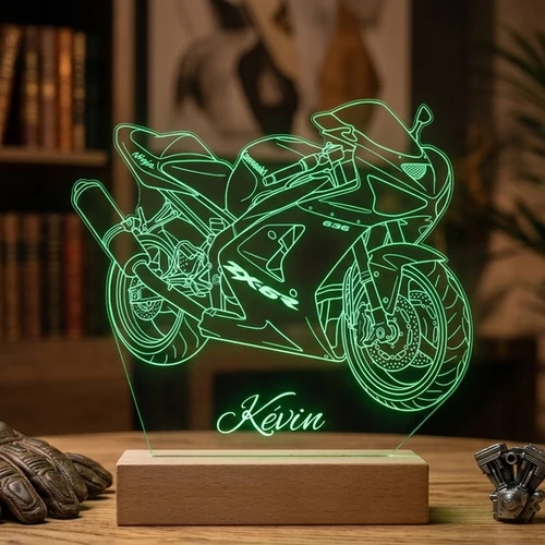 Lampe LED Kawasaki ZX-6R 636 2003 Personnalisée avec Prénom