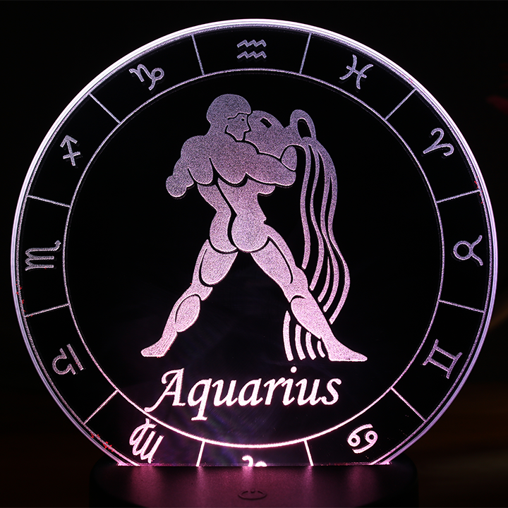 Miniature : Lampe LED signe Astrologique Verseau Miroir