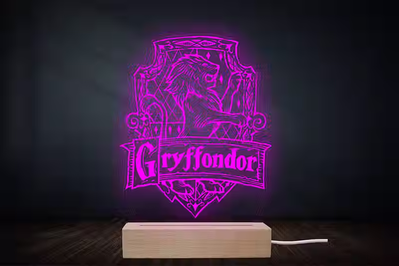 Lampe veilleuse Harry Potter Gryffondor | cadeau fan harry potter