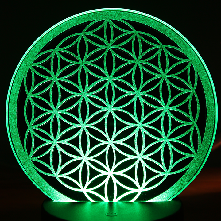 Miniature : Lampe LED Miroir Fleur de vie