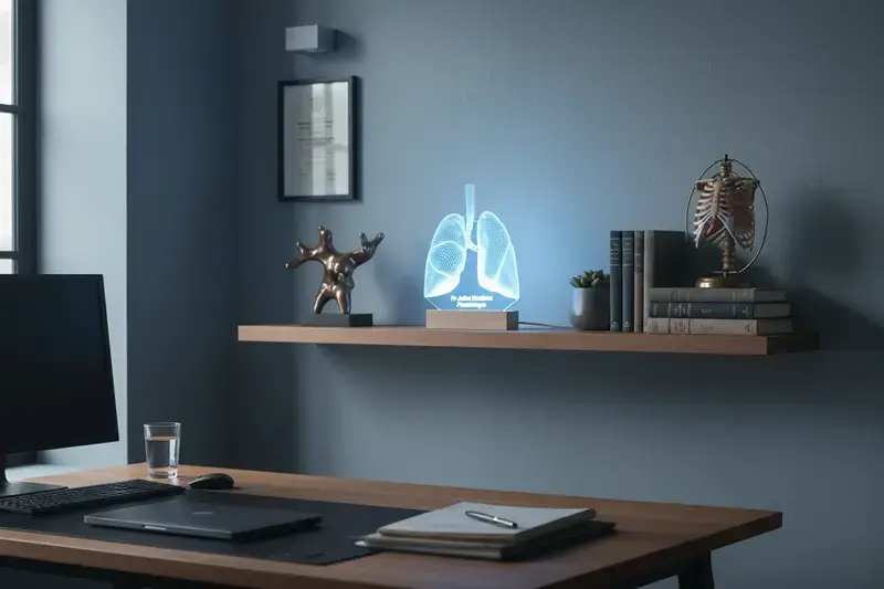 Miniature : Lampe LED poumon personnalisée | Cadeau médecin unique | lampe pneumologue