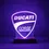 Miniature : Lampe led logo ducati - Décoration ducati corse