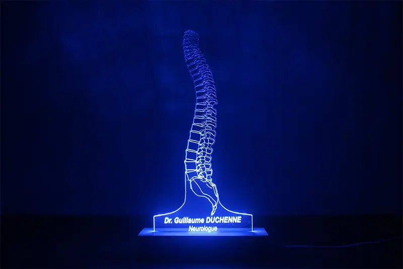 Miniature : Lampe LED Colonne Vertébrale personnalisée - Cadeau pour kinésithérapeute et ostéopathe