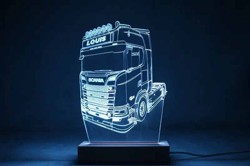 Lampe Camion SCANIA V8 Personnalisée | Veilleuse SCANIA V8 | Lampe Scania | idée cadeau routier