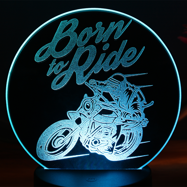 Miniature : Lampe LED Miroir Born to Ride