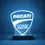 Miniature : Lampe led logo ducati - Décoration ducati corse