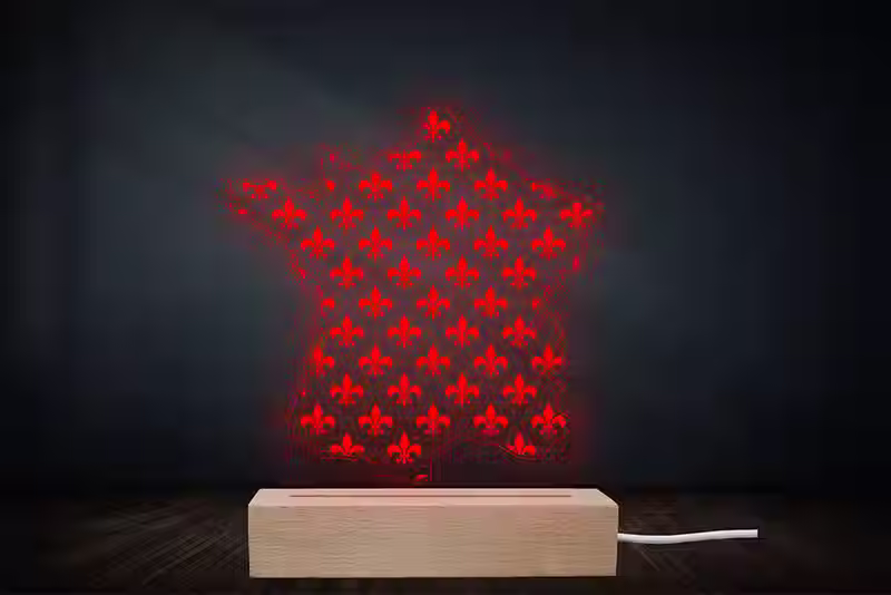 Lampe veilleuse LED Carte de France | Décoration drapeau France | Cadeau patriote France