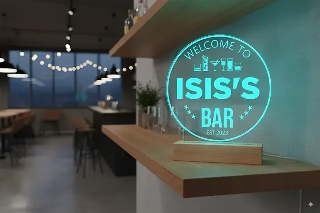Lampe bar personnalisée | Enseigne Bar néon | Décoration Bar | lampe d'ambiance