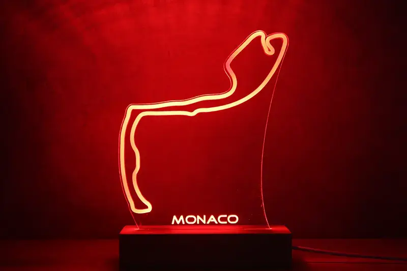 Lampe led circuit monaco | idée cadeau formule 1