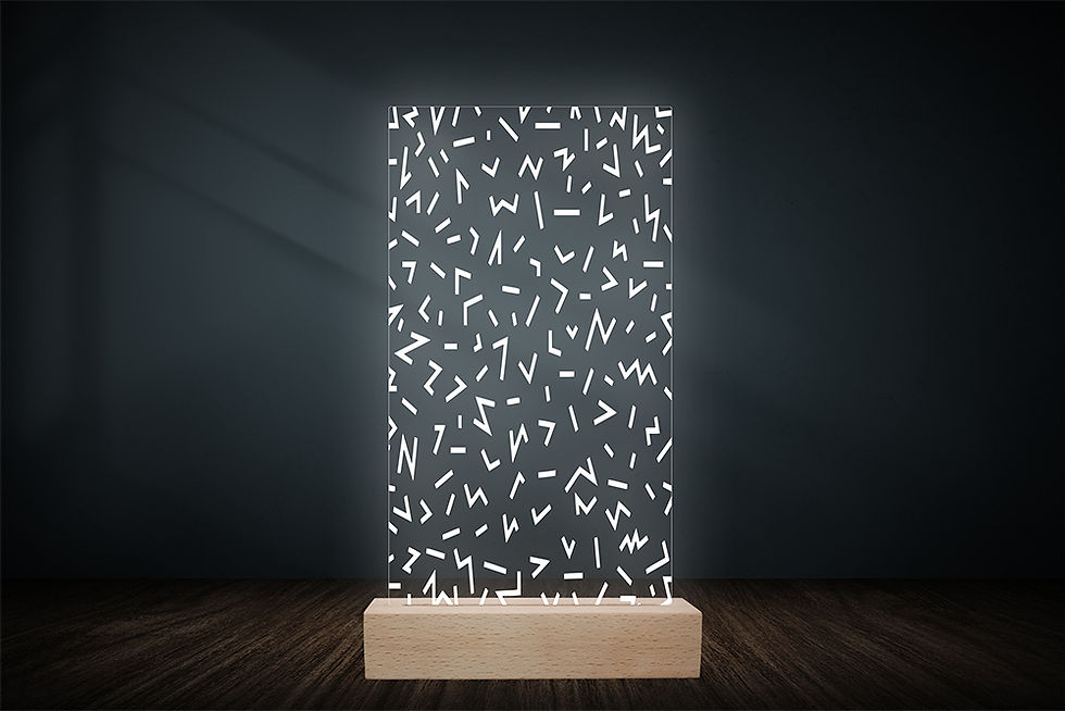 Miniature : Lampe LED forme 3D personnalisée - Cadeau déco contemporaine et ambiance loft design