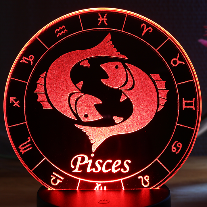 Miniature : Lampe LED signe Astrologique Poisson Miroir
